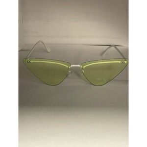 Womens Yellow Cat Eye Gothic Metal Rim Retro‎ Design Sunglasses